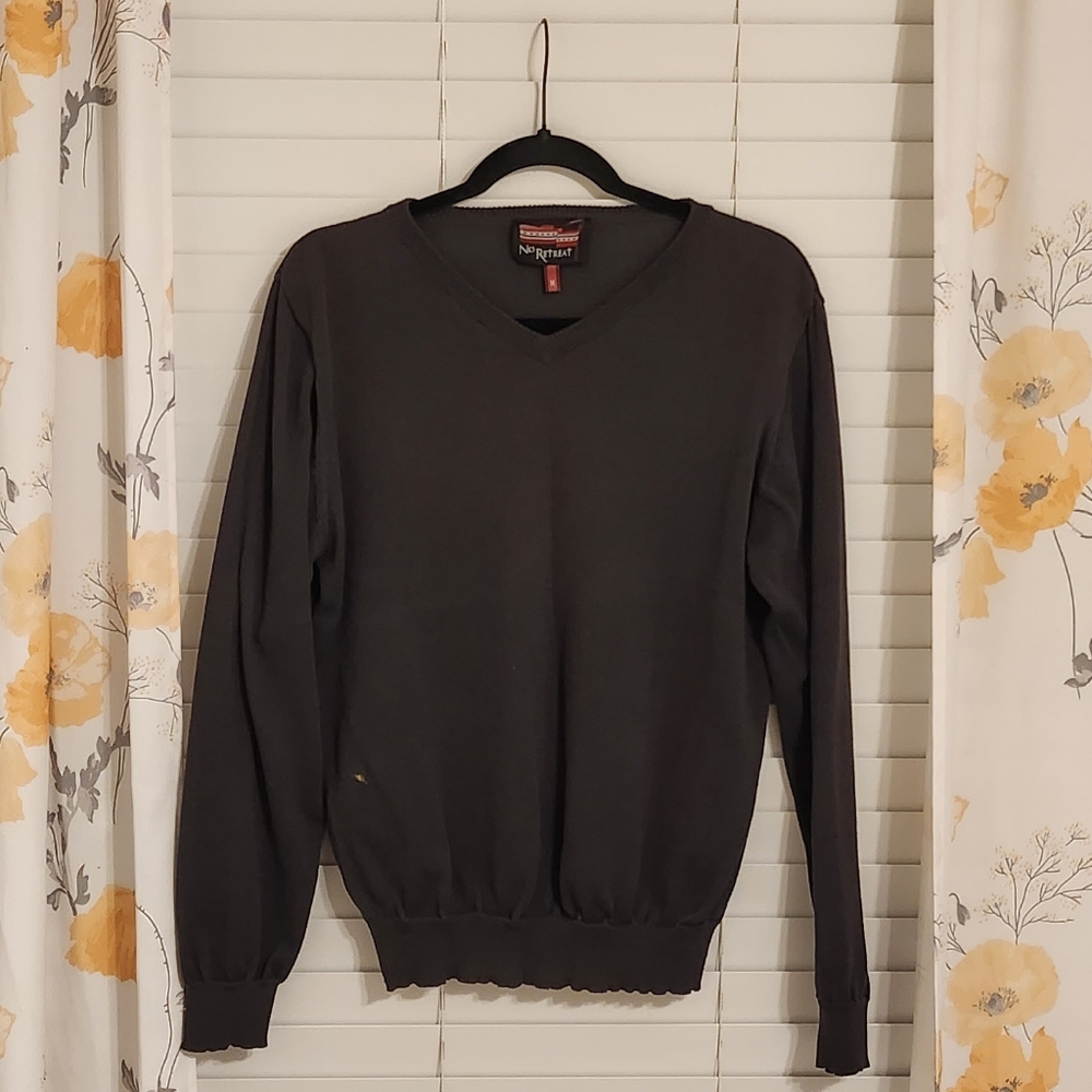 Black No Retreat Pullover Sweater
